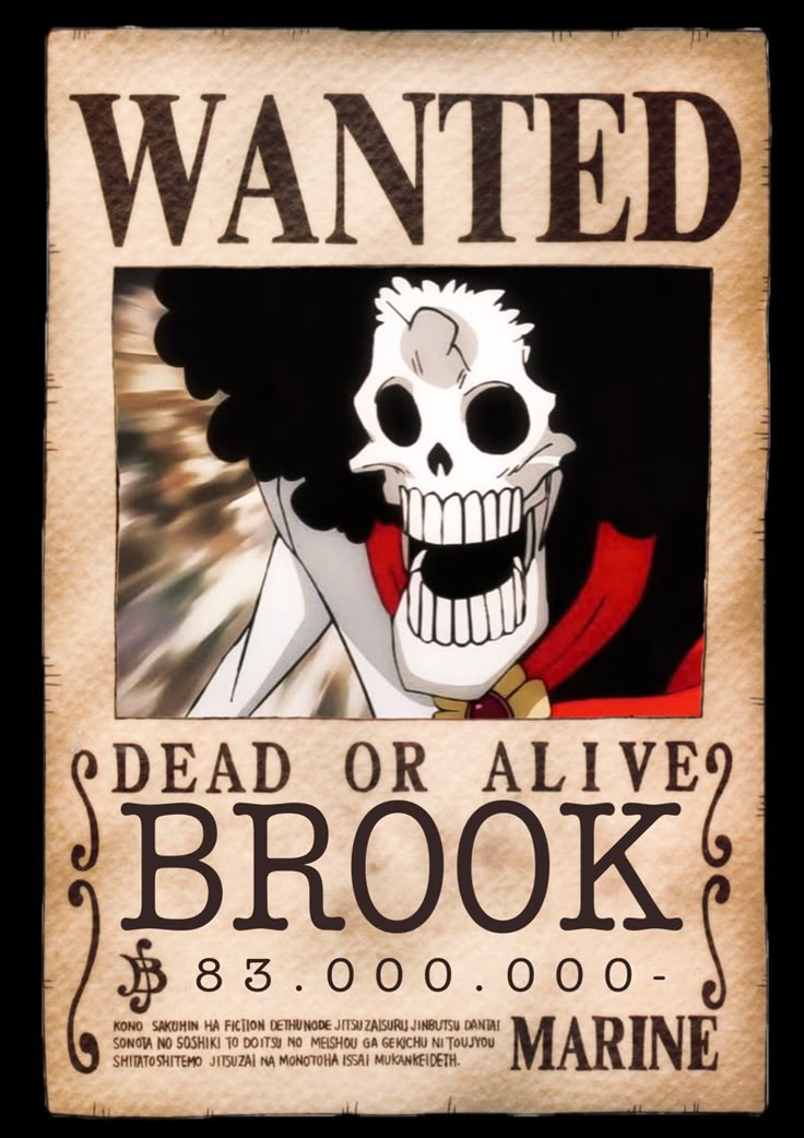 One piece anime wanted a4 wall poster