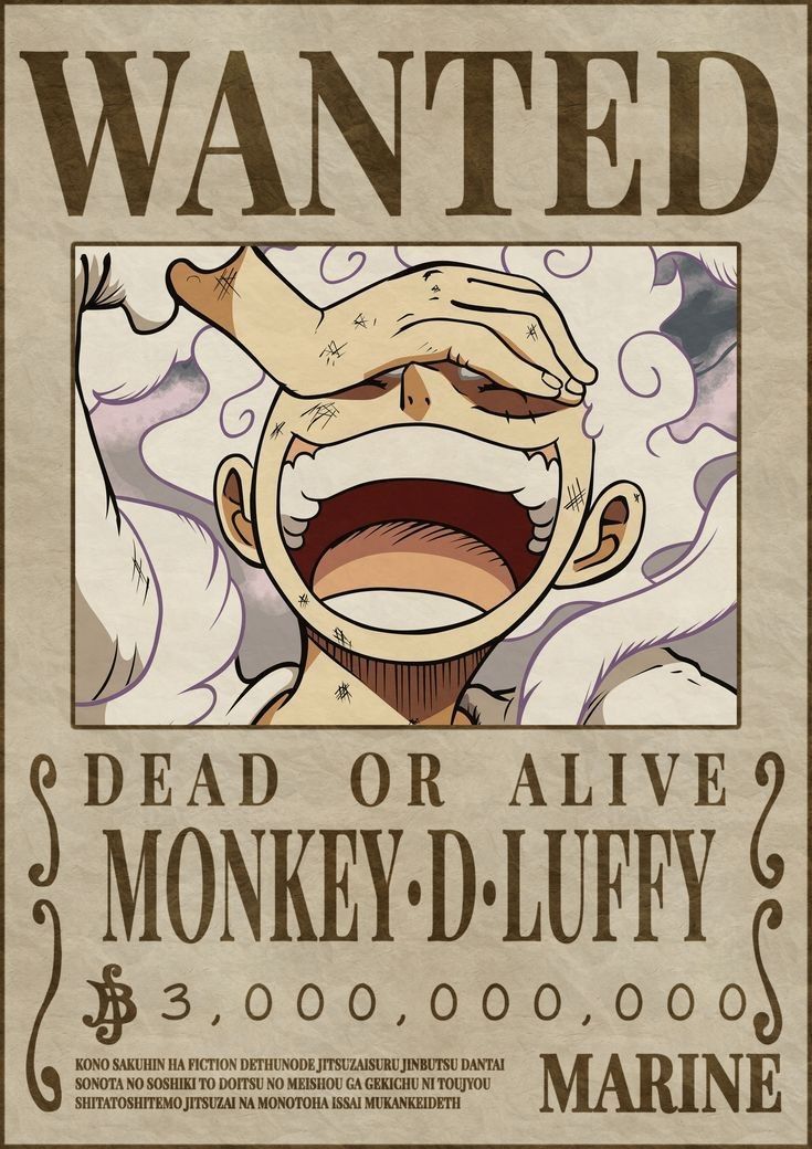 One piece anime wanted a4 wall poster