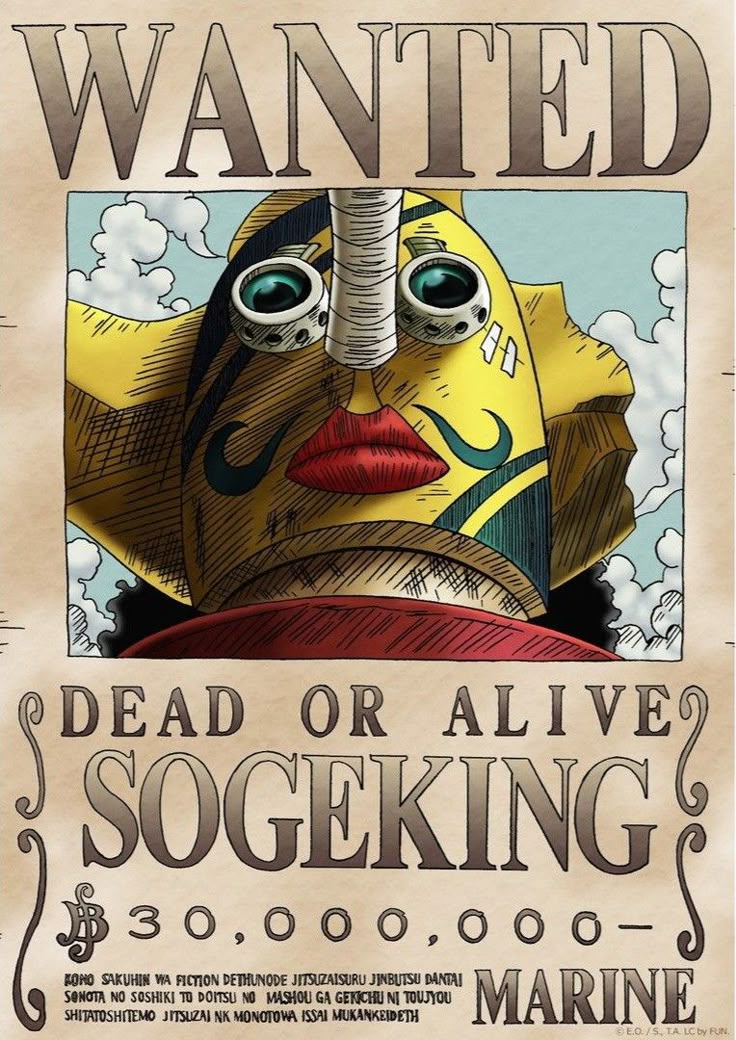 One piece anime wanted a4 wall poster