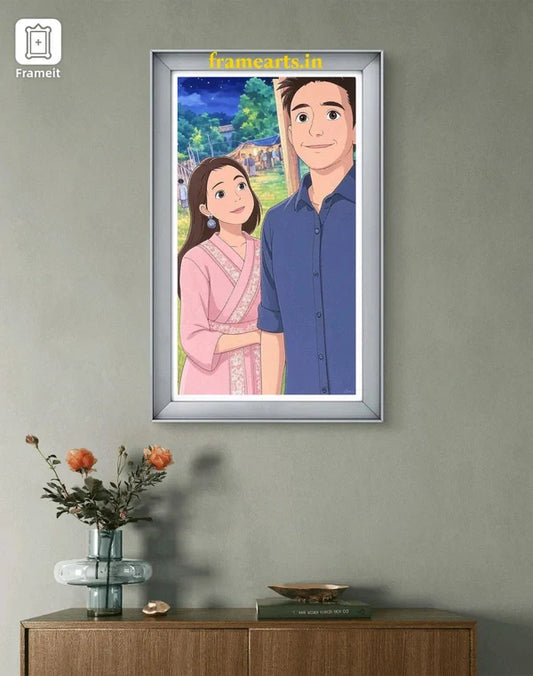 New Ghibli Couple Photo Frame | Love Frame | Birthday Frame | Trending Frame