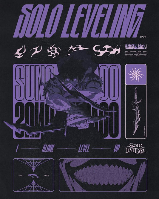 Solo leveling anime A4 wall poster