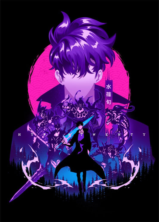 Solo leveling anime A4 wall poster