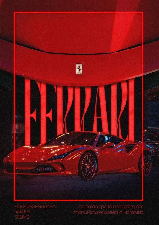 Ferrari Car wall poster