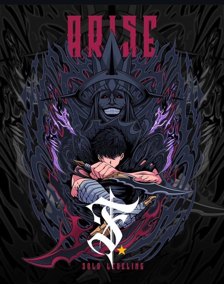 Solo leveling anime A4 wall poster