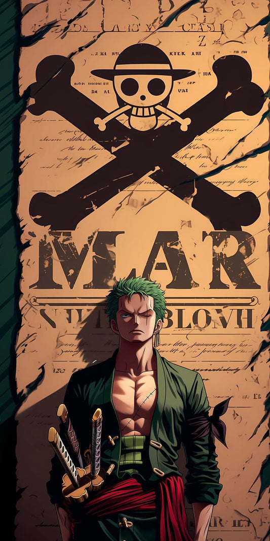 One piece anime wanted a4 wall poster