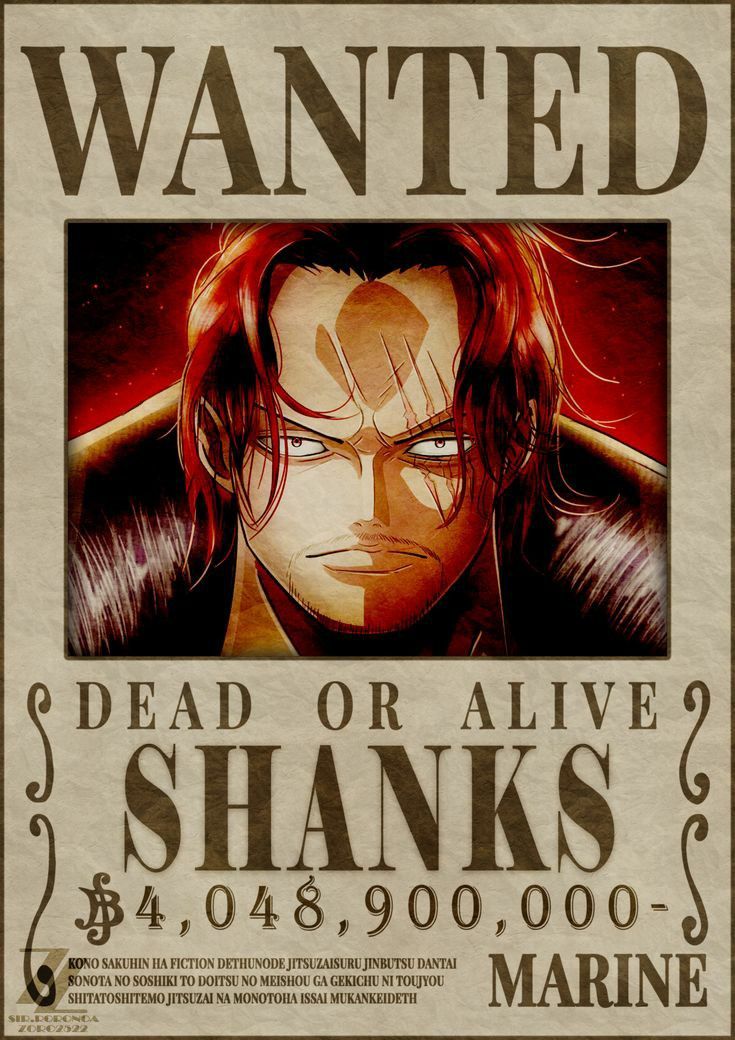 One piece anime wanted a4 wall poster