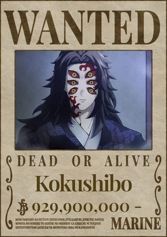 Demon Slayer wanted anime A4 wall poster