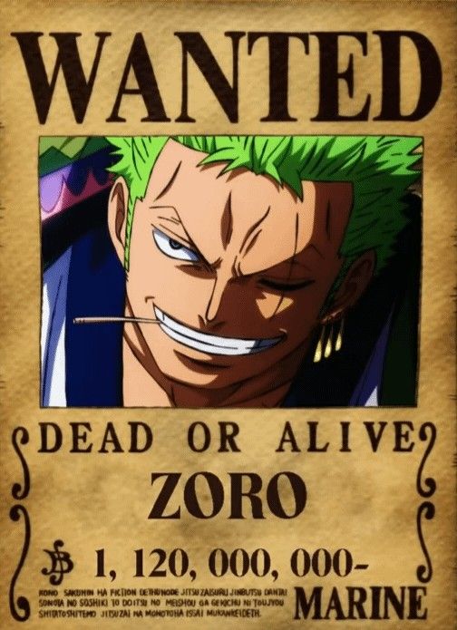 One piece anime wanted a4 wall poster