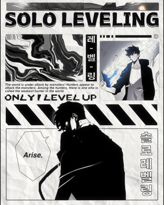 Solo leveling anime A4 wall poster