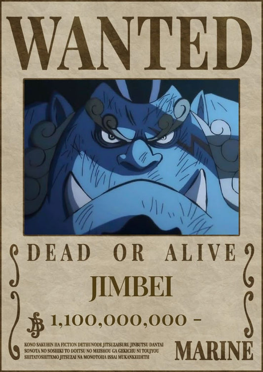 One piece anime wanted a4 wall poster
