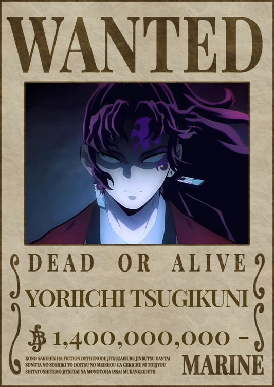 Demon Slayer wanted anime A4 wall poster