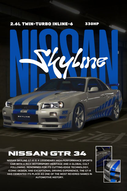 Nissan Shyline Car wall poster