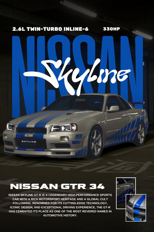 Nissan Shyline Car wall poster
