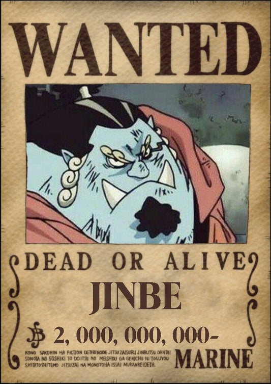 One piece anime wanted a4 wall poster