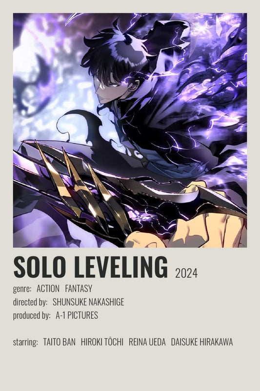 Solo leveling anime A4 wall poster