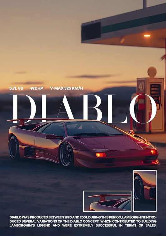 Diablo Car wall poster