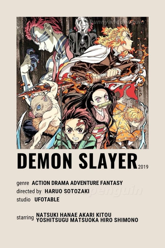 Demon Slayer anime A4 wall poster