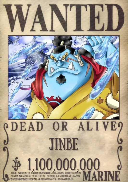 One piece anime wanted a4 wall poster