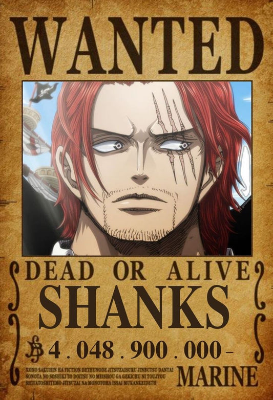 One piece anime wanted a4 wall poster