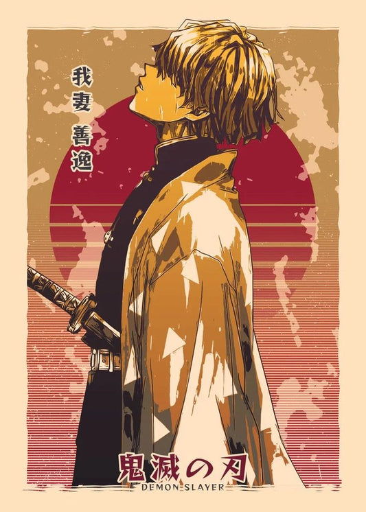 Demon Slayer anime A4 wall poster