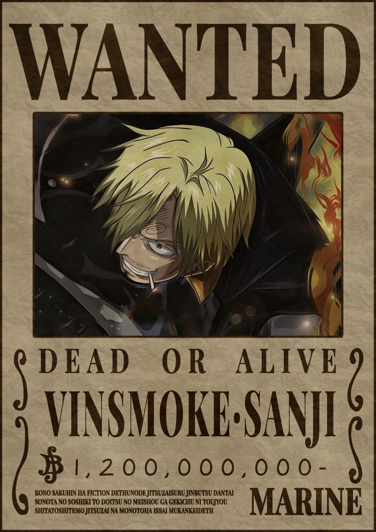 One piece anime wanted a4 wall poster