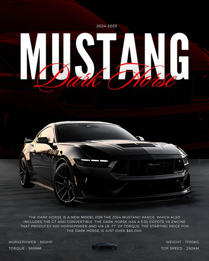 Mustang Car wall poster
