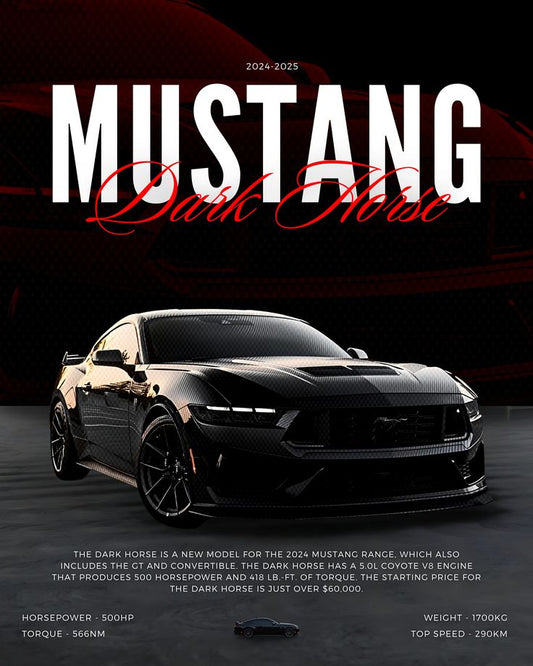 Mustang Car wall poster